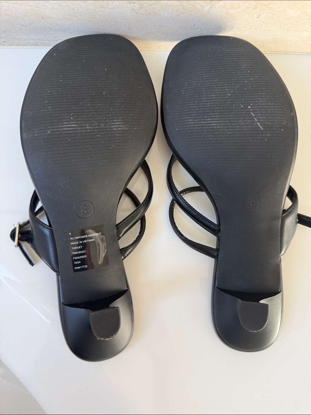 a new day Black Strappy Mid-Kitten Heel Sandals - Picture 3 of 4